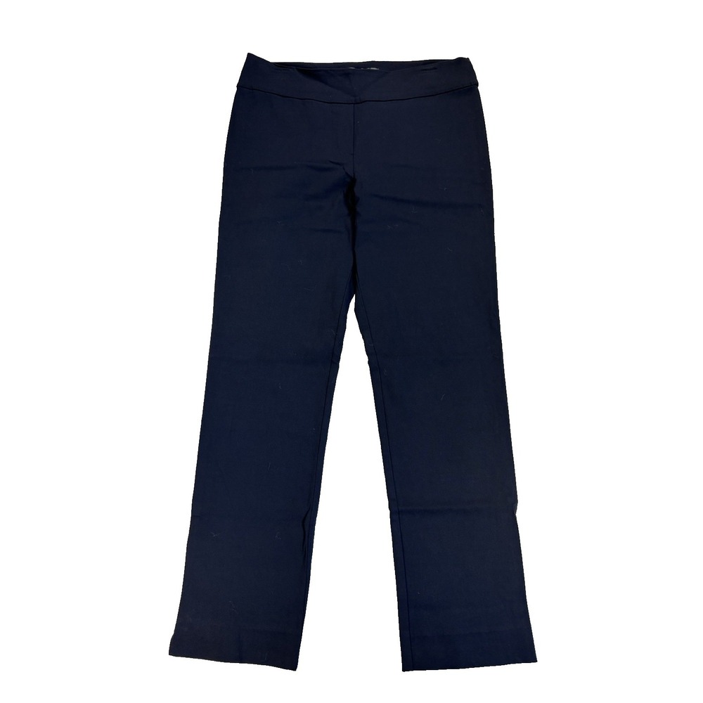 Erica Taylor Women's L Navy Pull On Ponte Ankle Pants Career Capsule Everyday
